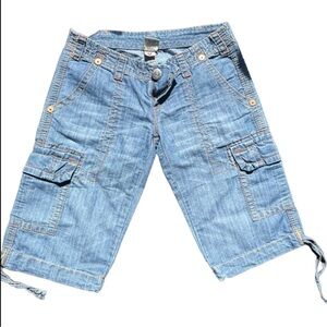 True Religion Long Denim Shorts